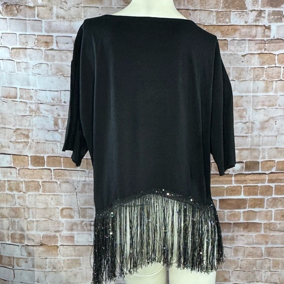 Affliction Womens Crystal Canyon Short Sleeve Fringe T-Shirt - NWT - Size : XL - Picture 7 of 10